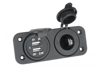 1 249 р. Розетка комбинированная с USB 3,1А на монтажной панели РИФ rif22-4-1009100  с доставкой в г. Майкоп. Увеличить фотографию 3