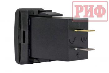 1 779 р. Розетка USB Type C, QC 3.0 с вольтметром для Toyota 32x20 РИФ rif22-4-1013400  с доставкой в г. Майкоп. Увеличить фотографию 2