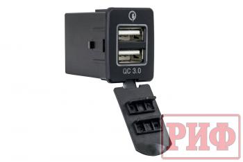 1 849 р. Розетка USB 2 QC 3.0 для Nissan 30x22х38 РИФ rif22-4-1013900  с доставкой в г. Майкоп. Увеличить фотографию 1