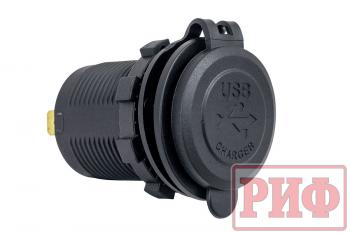 1 589 р. Розетка USB 2 QC 3.0 34x37х54 РИФ rif22-4-1014000  с доставкой в г. Майкоп. Увеличить фотографию 2