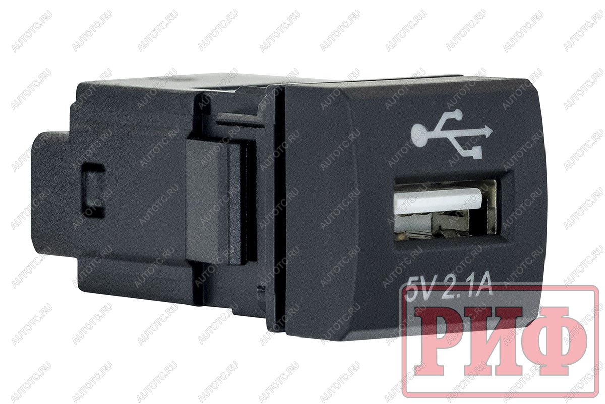 1 239 р. Розетка USB 2,1A для Toyota 22x22 РИФ rif22-4-1014300  с доставкой в г. Майкоп