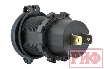 2 549 р. Розетка USB QC 3.0, QC 4.0, синяя подсветка РИФ rif22-4-41470  с доставкой в г. Майкоп. Увеличить фотографию 4