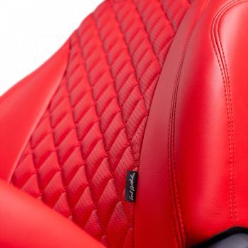 12 499 р. Комплект чехлов для сидений (ЦЗС 2П Орегон) БАЙРОН ст БАЙРОН Lord Autofashion Лада 2110 седан (1995-2007) (красный, вставка красная, строчка красная)  с доставкой в г. Майкоп. Увеличить фотографию 4