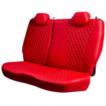 12 499 р. Комплект чехлов для сидений (ЦЗС 2П Орегон) БАЙРОН ст БАЙРОН Lord Autofashion Лада 2110 седан (1995-2007) (красный, вставка красная, строчка красная)  с доставкой в г. Майкоп. Увеличить фотографию 7