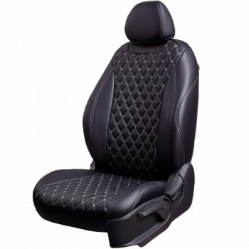 Комплект чехлов для сидений ( РЗСиС 60/40 2Г Орегон) БАЙРОН ст БАЙРОН Lord Autofashion Лада Веста Кросс ( 2180,  2181) (2022-2025) седан рестайлинг, универсал рестайлинг (черный, вставка черная, строчка темно-серая)