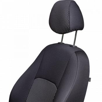 5 899 р. Комплект чехлов для сидений (ЦЗС 3Г Жаккард) Дублин Lord Autofashion  Renault Symbol  седан (2008-2012) LU (черный, вставка Прямоугольник черная)  с доставкой в г. Майкоп. Увеличить фотографию 3