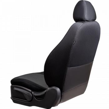 5 899 р. Комплект чехлов для сидений (ЦЗС 3Г Жаккард) Дублин Lord Autofashion  Renault Symbol  седан (2008-2012) LU (черный, вставка Прямоугольник черная)  с доставкой в г. Майкоп. Увеличить фотографию 5