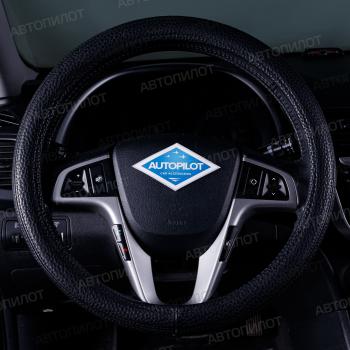 Оплётка на руль (37-39см BLW-019 кож/зам) Автопилот Daihatsu Applause A100 лифтбэк 1-ый ресталийнг (1992-1997) (черный)
