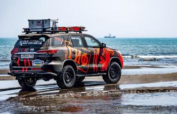 43 879 р. Багажник экспедиционный (корзина) РИФ 1200х2100 мм для Toyota Fortuner 2015+  riffrt-roof1  с доставкой в г. Майкоп. Увеличить фотографию 3