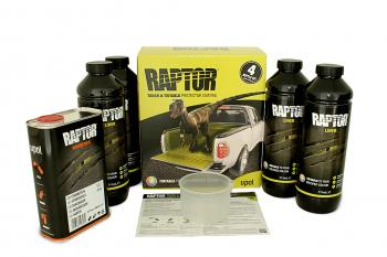 12 449 р. Покрытие защитное повышенной прочноcти RAPTOR черное, с отвердителем 2K U-POL 4л+1л  rlbs4  с доставкой в г. Майкоп. Увеличить фотографию 1