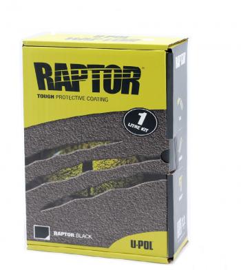 3 879 р. Покрытие защитное повышенной прочноcти RAPTOR черное, с отвердителем 2K U-POL 1л  rlbs1  с доставкой в г. Майкоп. Увеличить фотографию 1