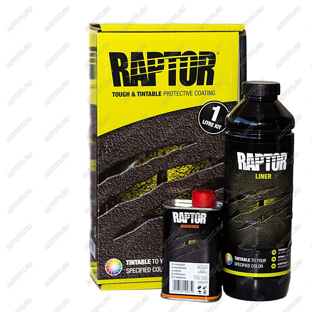 3 879 р. Покрытие защитное повышенной прочноcти RAPTOR, колеруемое, с отвердителем 2K U-POL 1л  rlts1  с доставкой в г. Майкоп