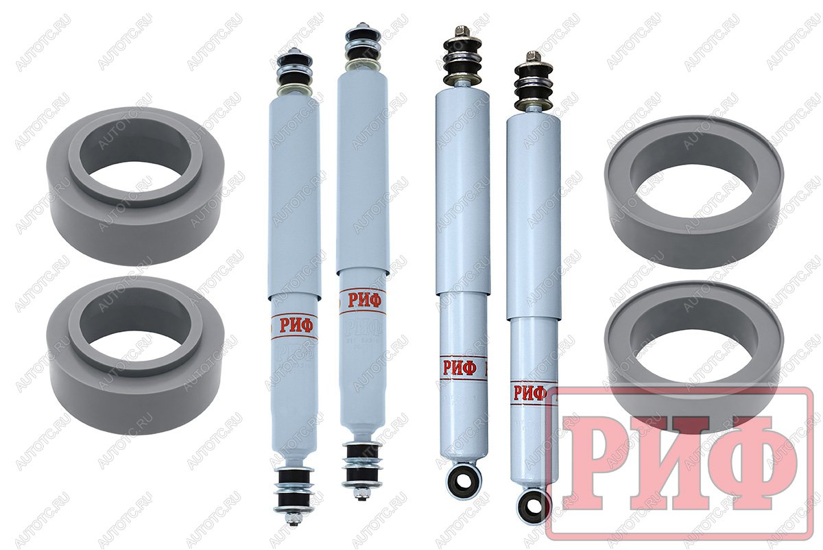41 259 р. Лифт-комплект РИФ лайт газовый для Toyota Land Cruiser 80105 лифт 50 мм  rif-tlc80-c-g-lite  с доставкой в г. Майкоп