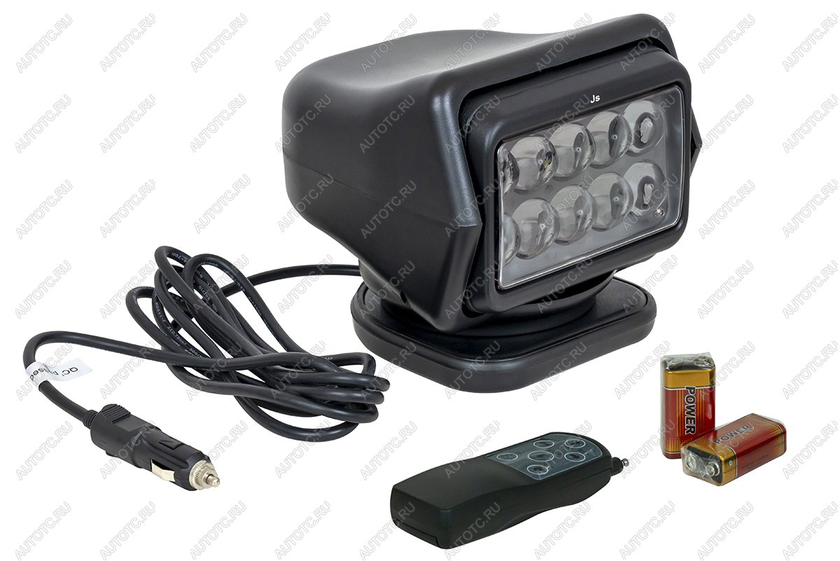 6 279 р. Фара-искатель 12V 50W LED с дистанционным управлением, черный (180х180х175мм) на магните  ch015-50w-bl  с доставкой в г. Майкоп