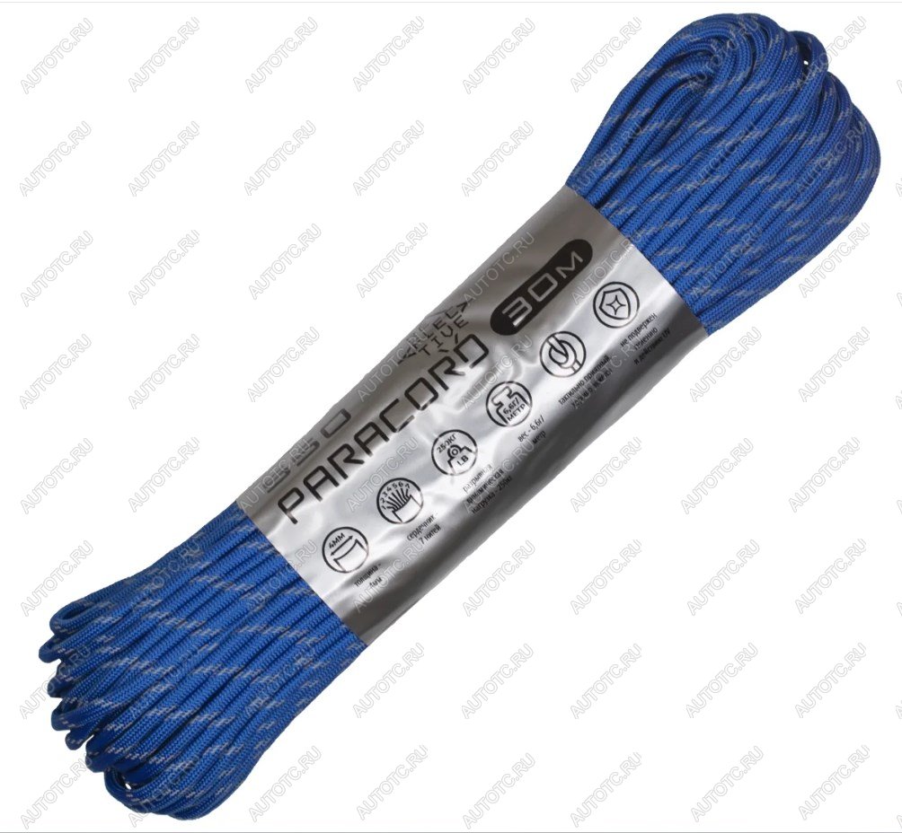 979 р. Паракорд 550 CORD nylon 30м световозвращающий (blue)  550.n30.lm.bl  с доставкой в г. Майкоп