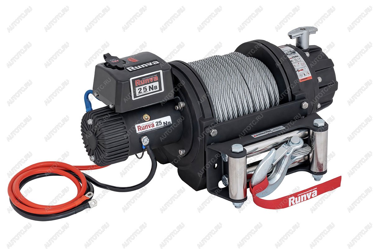 148 359 р. Лебёдка электрическая 12V Runva 25000 lbs влагозащищенная, стальной трос  ewb25000s  с доставкой в г. Майкоп