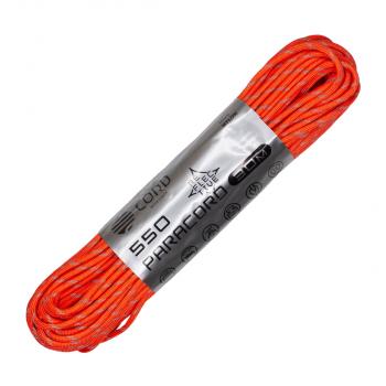 1 029 р. Паракорд 550 CORD nylon 30м световозвращающий (neon orange)  550.n30.lm.n.or  с доставкой в г. Майкоп. Увеличить фотографию 1