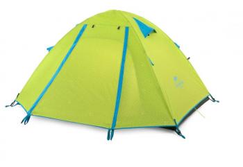 11 029 р. Палатка Naturehike P-Series 3-местная, алюминиевый каркас, желтая  nh18z033-p-3dgr  с доставкой в г. Майкоп. Увеличить фотографию 1