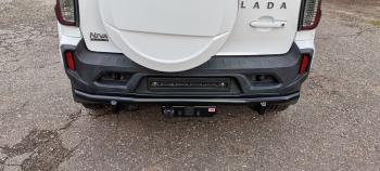 34 729 р. Бампер РИФ силовой заднийзащита штатного бампера Lada Niva Travel с возможностью установки фаркопа  rif123-20070  с доставкой в г. Майкоп. Увеличить фотографию 14
