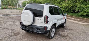 34 729 р. Бампер РИФ силовой заднийзащита штатного бампера Lada Niva Travel с возможностью установки фаркопа  rif123-20070  с доставкой в г. Майкоп. Увеличить фотографию 13