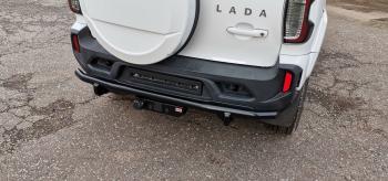 34 729 р. Бампер РИФ силовой заднийзащита штатного бампера Lada Niva Travel с возможностью установки фаркопа  rif123-20070  с доставкой в г. Майкоп. Увеличить фотографию 10