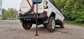 34 729 р. Бампер РИФ силовой заднийзащита штатного бампера Lada Niva Travel с возможностью установки фаркопа  rif123-20070  с доставкой в г. Майкоп. Увеличить фотографию 15