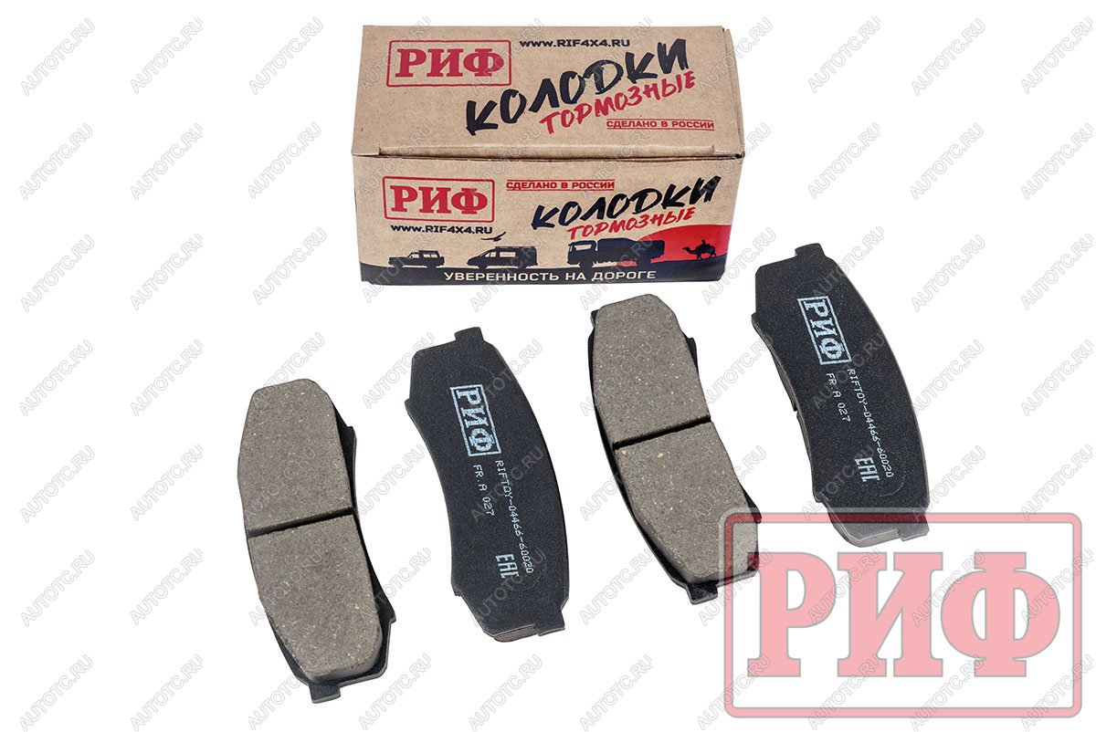 1 039 р. Колодки тормозные задние РИФ Toyota LC 105,120, Mitsubishi Pajero 3, 4 OEM 04466-60020, 04466-60010 , 4605A448  riftoy-04466-60020  с доставкой в г. Майкоп