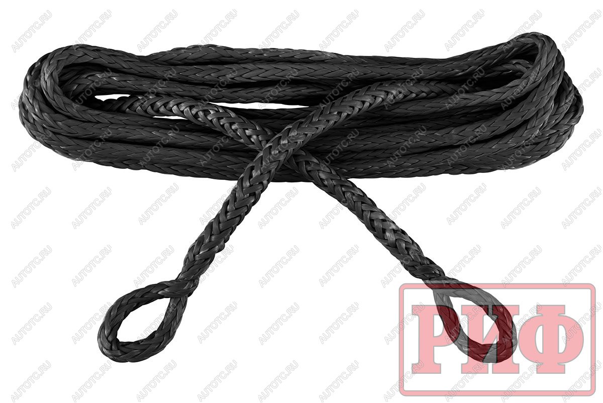 6 409 р. Удлинитель троса лебёдки РИФ 10 мм20 м черный (синтетический)  ropeext10-20bl  с доставкой в г. Майкоп