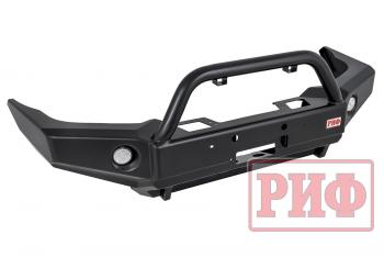 69 599 р. Бампер РИФ силовой передний Toyota Land Cruiser Prado 120 c доп. фарами, центральной дугой, защитой бачка омывателя  rif120-10170  с доставкой в г. Майкоп. Увеличить фотографию 1