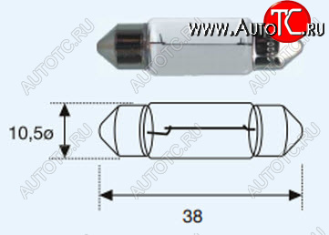 22 р. SV8 (САЛОНА SV8.5 (10 x 37mm)12V-5W) ЛАМПА УПАКОВКА (10 шт) BLICK BODYPARTS lpsv800-980-t  с доставкой в г. Майкоп