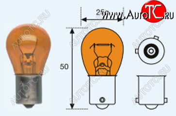 57 р. PY21W (S25 24V-21W  BAU15s) ЛАМПА УПАКОВКА (10 шт) BLICK ЖЕЛТ BODYPARTS lpy2100-982y-t  с доставкой в г. Майкоп