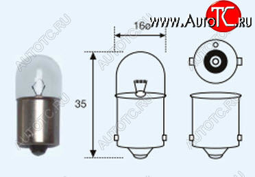 73 р. R10W (T16 12V-10W  BA15s) ЛАМПА УПАКОВКА (10 шт) BLICK BODYPARTS lpr1000-980-t  с доставкой в г. Майкоп