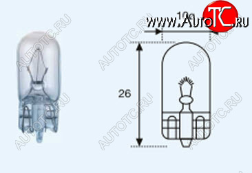 12 р. W5W (T10 12V-5W  W2.1x9.5d) ЛАМПА УПАКОВКА (10 шт) BLICK BODYPARTS lpw5w00-980-t  с доставкой в г. Майкоп