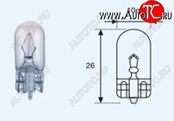 22 р. W3W (T10 12V-3W  W2.1x9.5d) ЛАМПА УПАКОВКА (10 шт) BLICK BODYPARTS lpw3w00-980-t  с доставкой в г. Майкоп