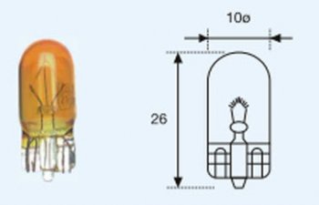 22 р. W5W (12V-5W  W2.1x9.5d) ЛАМПА УПАКОВКА (10 шт) BLICK ЖЕЛТ BODYPARTS lpw5w00-981y-t  с доставкой в г. Майкоп. Увеличить фотографию 1
