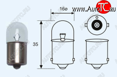 63 р. R5W (T16 12V-5W  BA15s) ЛАМПА УПАКОВКА (10 шт) BLICK BODYPARTS lpr0500-980-t  с доставкой в г. Майкоп