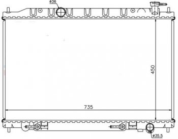 5 699 р. MURANO РАДИАТОР ОХЛАЖДЕН AT 3.5 BODYPARTS nnmur03-911  с доставкой в г. Майкоп. Увеличить фотографию 1