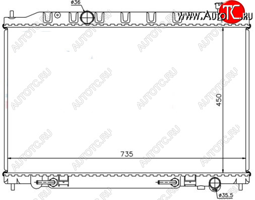 5 699 р. MURANO РАДИАТОР ОХЛАЖДЕН AT 3.5 BODYPARTS nnmur03-911  с доставкой в г. Майкоп