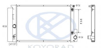 6 299 р. COROLLA {AURIS 06-} РАДИАТОР ОХЛАЖДЕН AT (бензин) (KOYO) KOYORAD tycrl06-912  с доставкой в г. Майкоп. Увеличить фотографию 1