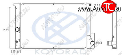 5 699 р. COROLLA {AURIS 06-} РАДИАТОР ОХЛАЖДЕН MT (бензин) (KOYO) KOYORAD tycrl06-911  с доставкой в г. Майкоп