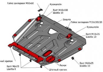 1 399 р. COROLLA ЗАЩИТА ПОДДОНА ДВИГАТЕЛЯ + КПП , С КРЕПЛЕН , 1.6 , 1.8 , СТАЛЬН BODYPARTS tycrl07-9f0  с доставкой в г. Майкоп. Увеличить фотографию 1