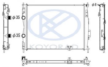 8 749 р. QASHQAI РАДИАТОР ОХЛАЖДЕН 2 MT , вариатор (CVT) (KOYO) KOYORAD nnqas07-912  с доставкой в г. Майкоп. Увеличить фотографию 1