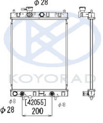 6 649 р. CUBE РАДИАТОР ОХЛАЖДЕН вариатор (CVT) (KOYO) KOYORAD nncub98-911  с доставкой в г. Майкоп. Увеличить фотографию 1