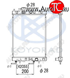 5 699 р. CUBE РАДИАТОР ОХЛАЖДЕН AT KOYORAD nncub98-910  с доставкой в г. Майкоп
