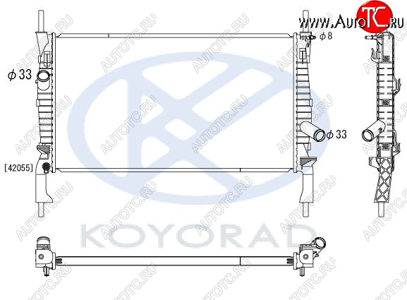 6 799 р. TRANSIT РАДИАТОР ОХЛАЖДЕН (KOYO) БЕЗ КОНДИЦ (см.каталог) KOYORAD fdtrt06-911  с доставкой в г. Майкоп