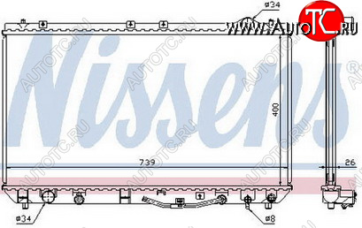 4 599 р. CAMRY (ES 300 97-) РАДИАТОР ОХЛАЖДЕН AT 3 BODYPARTS tycam97-916  с доставкой в г. Майкоп