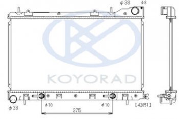 6 399 р. FORESTER {360x686 мм} РАДИАТОР ОХЛАЖДЕН AT 2 БЕЗ ГОРЛОВИН (KOYO) KOYORAD sbfor03-910  с доставкой в г. Майкоп. Увеличить фотографию 1