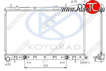 6 399 р. FORESTER {360x686 мм} РАДИАТОР ОХЛАЖДЕН AT 2 БЕЗ ГОРЛОВИН (KOYO) KOYORAD sbfor03-910  с доставкой в г. Майкоп