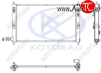 5 799 р. LANCER {Outlander 07-C-Crosser 07-4007 07-} РАДИАТОР ОХЛАЖДЕН кроме 1.5 AT (KOYO) KOYORAD mblan07-911  с доставкой в г. Майкоп