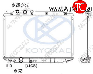 6 399 р. CIVIC {375x695 мм} РАДИАТОР ОХЛАЖДЕН (СЕДАН) (ХЭТЧБЭК) MT (KOYO) KOYORAD hdcvc06-911  с доставкой в г. Майкоп